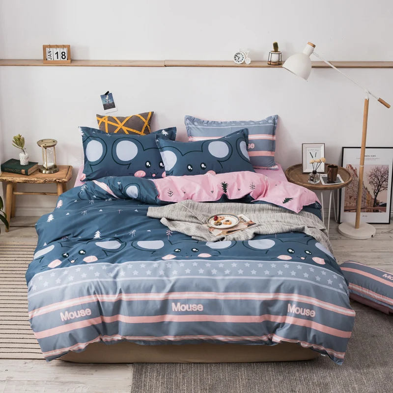 Комплект постельного белья с изображением крысы пододеяльник 220x240 наволочка 3