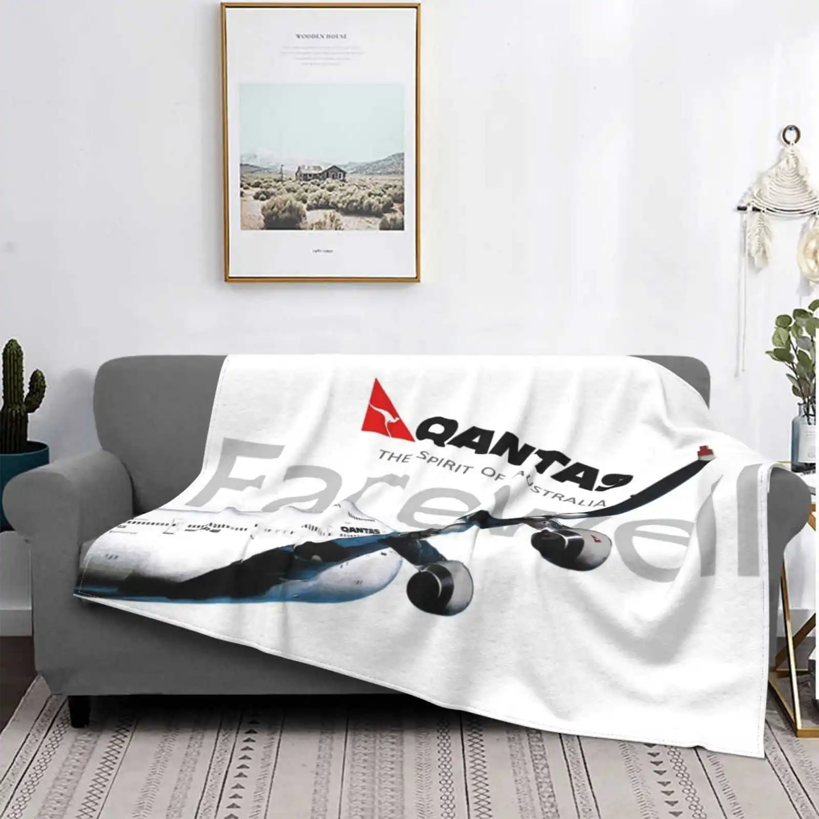 

Qantas 747, одеяло для проветривания, дорожное портативное одеяло, одеяло для проветривания Jumbojet Qantas Jetset, большой струйный дух боя