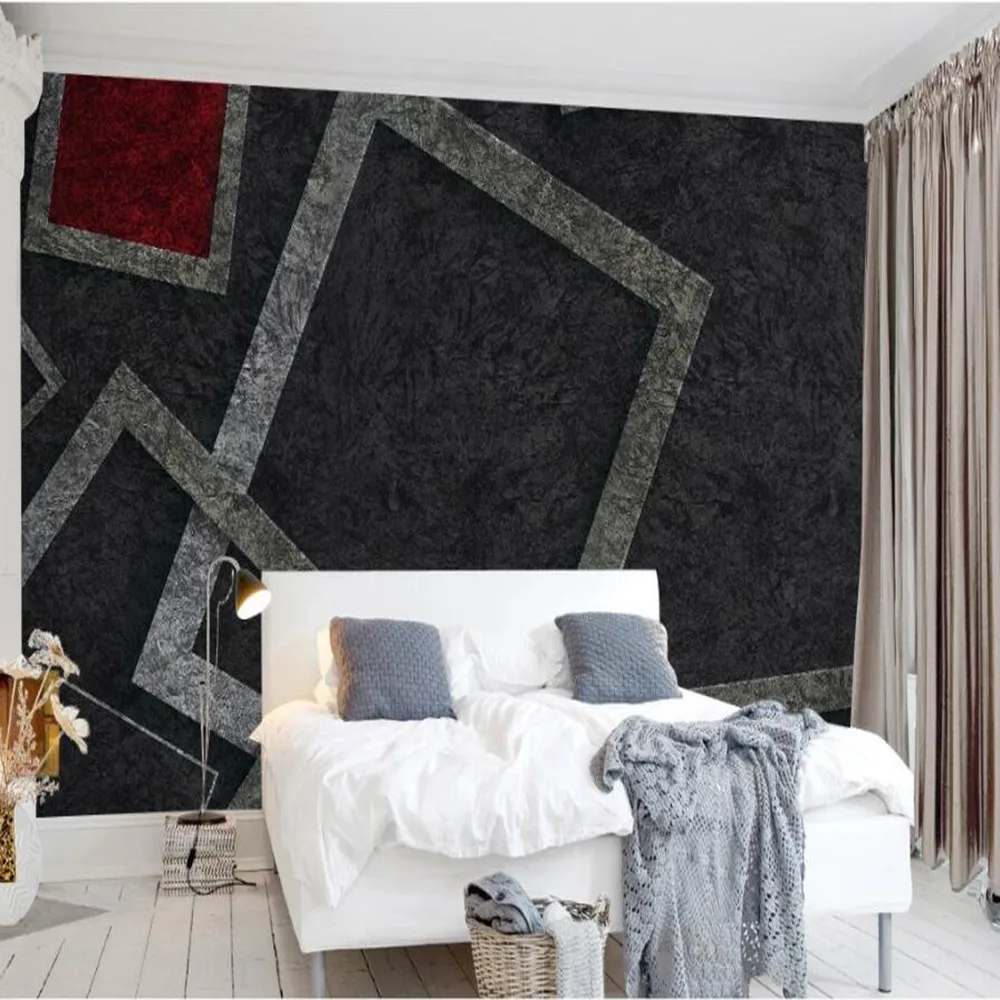 Milofi Пользовательские Большие Настенные обои 3D личность Черный и белый цвета