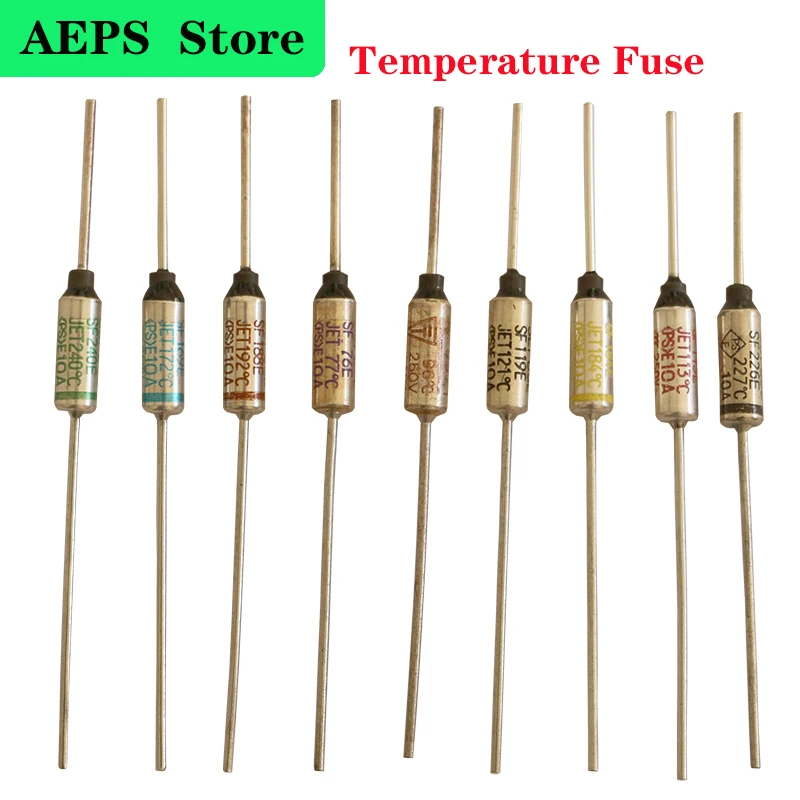 

Temperature Automatic Thermal Cutoff Fuse Set Adapter Controller Fusivel Switch For Household Appliances Heat Protector 250V 10A