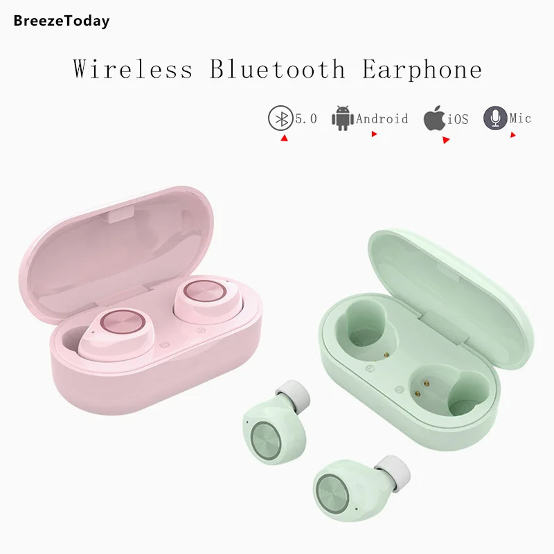 Bluetooth 5 0 TWS Беспроводные наушники с микрофоном гарнитура громкой связью зарядный