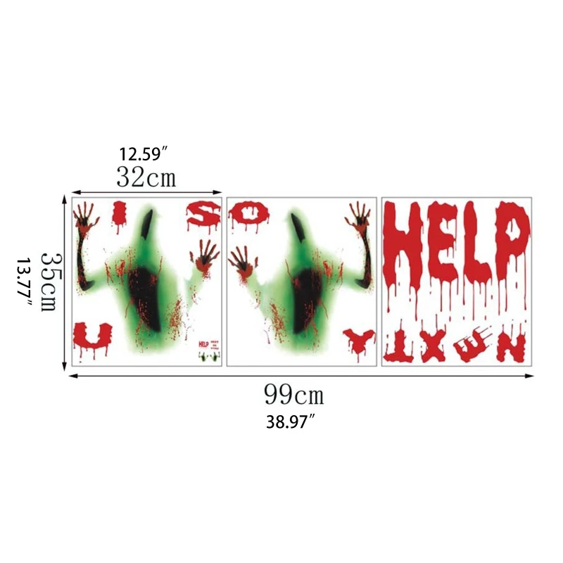 

Horror Zombie Vampire Sticker Haunted House Poster Decoration Halloween Party