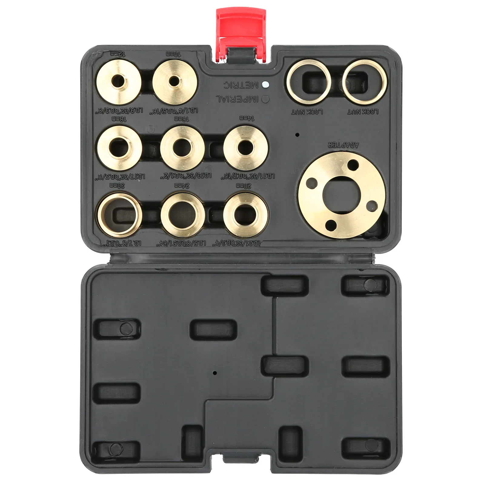 

11Pcs/Set Brass Template Router Guides Kit with Lock Nut Adapter Router Accessory