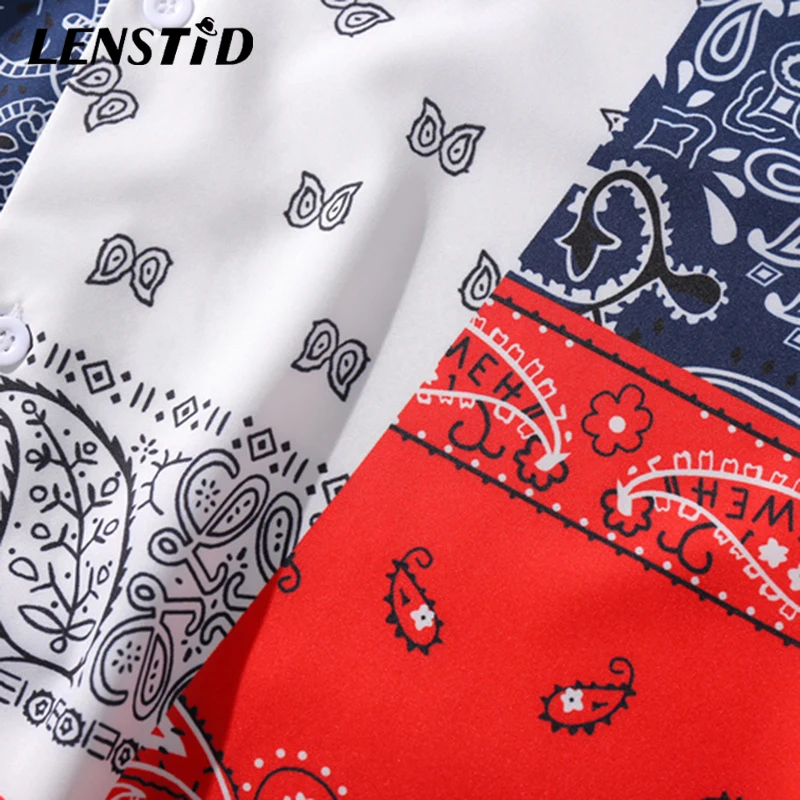 LENSTID 2020 Мужская хип-хоп Гавайская пляжная рубашка уличная одежда Ретро Винтаж