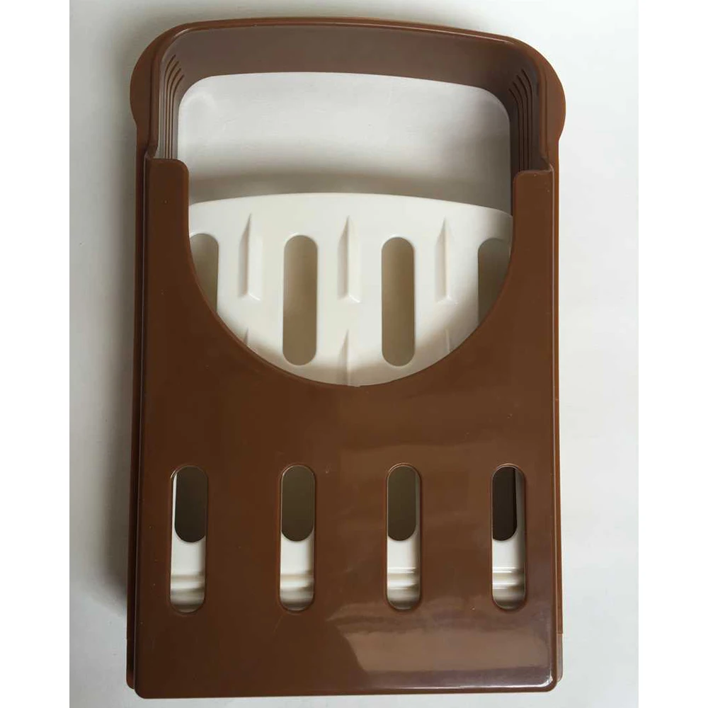 1 шт. практичная ломтерезка для тостов хлеба пластиковый складной коричневый нож