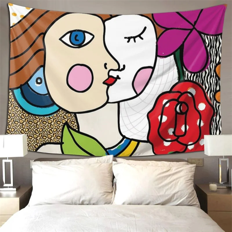 

FFO Pablo Picasso Girl Before A Mirror Tapestry Aesthetic Art Paintings Reproductions Pictures Tapestries Blankets Wall Decor