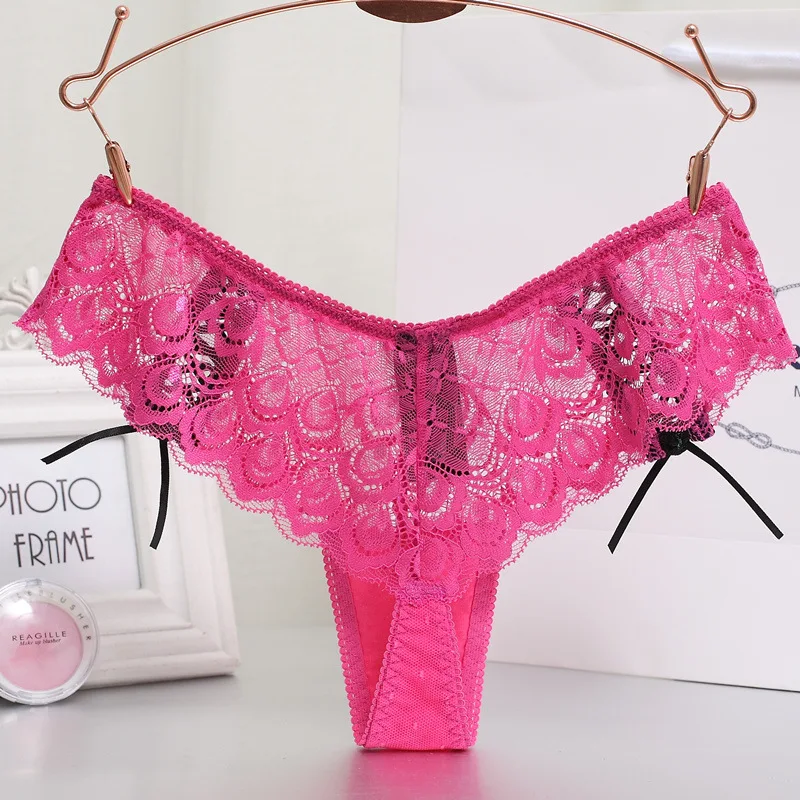 

3pcs/pack Underwear Women's Intimates Panties Lace panties Ladies sexy low waist lace panties with rose flower