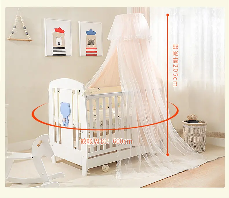 Folding Baby Bed Canopy Mosquito Net Free Shipping Bright Color Portable Polyester Mesh Tent Infant Beds | Мать и ребенок