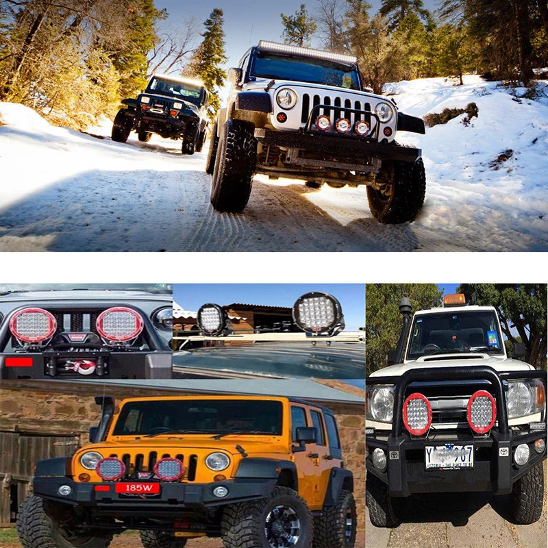 

Vehicle LED Driving Lights Flood Offroad Work Lamp Round Super ATV Driving Fog Lamp Vehicle Modified Roof Light