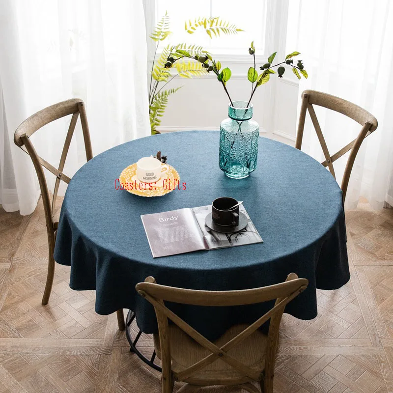 QQPQGG новая скатерть круглая Свадебная вечеринка хлопок льняная скандинавские