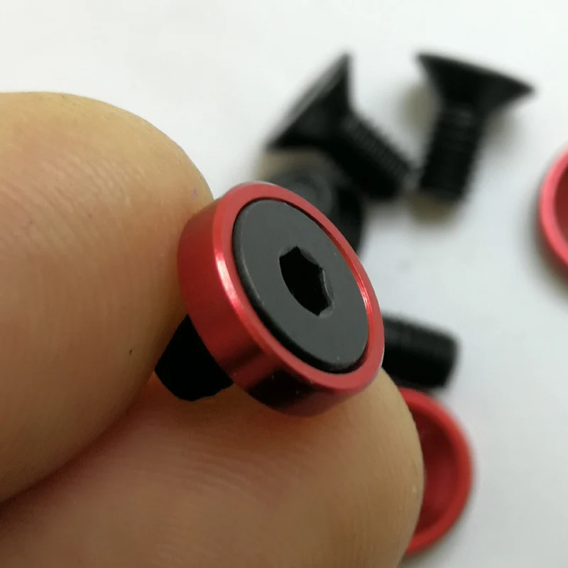 10 шт./партия черные алюминиевые прокладки из нержавеющей стали M4 x 8 мм