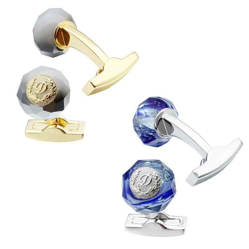 Классические запонки HAWSON с круглыми камнями темно-синий цвет мужские роскошные