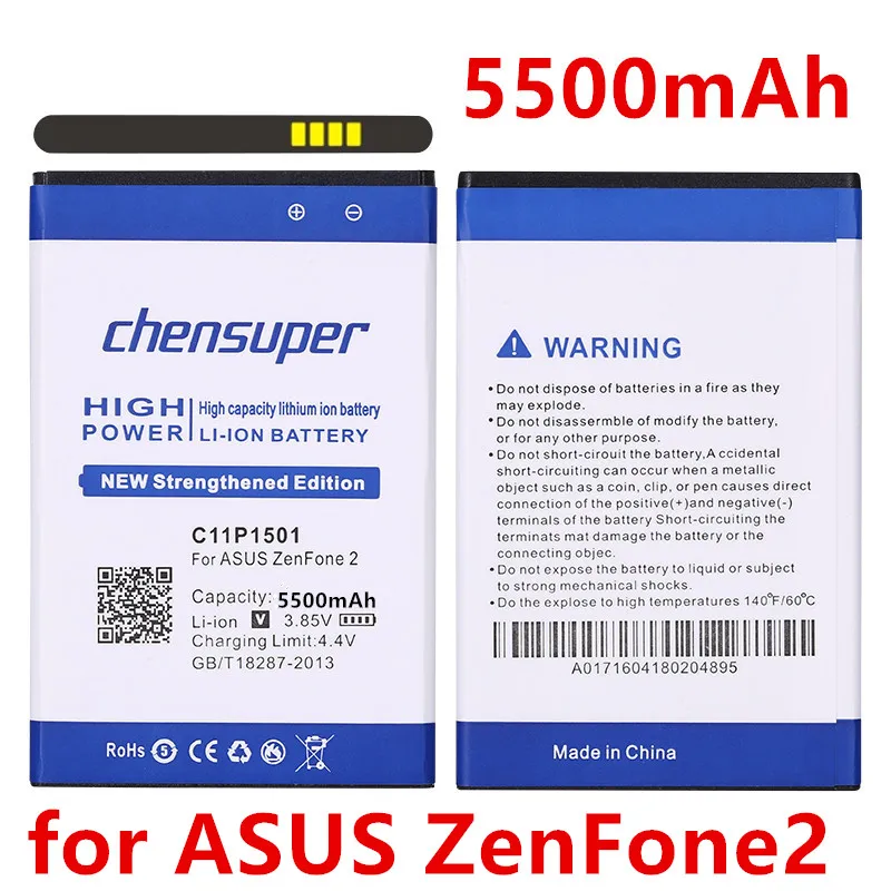 Новый аккумулятор 5500 мач C11P1501 для ASUS ZenFone 2 Laser Selfie ZE601KL ZE550KL ZD551K батарея