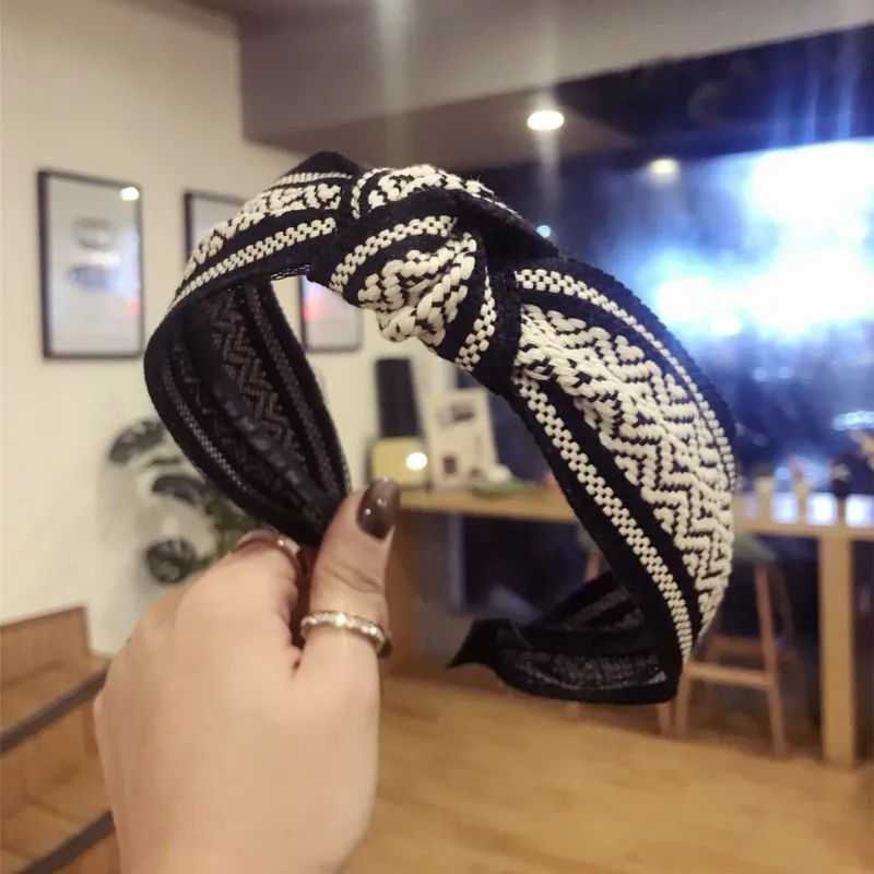 

New National Style Knot Hairband Bow Headband Cloth Hairband Hair Accessories Headband Hair Band For Women Girls Headwear
