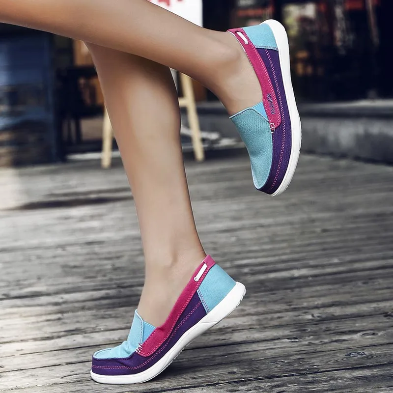 Spring Autumn Canvas Women Flats Slip On Shoes For Comfort Soft Summer 2020 Womens Flat Fashion Loafers Alpargatas de Mujer Shoe | Обувь