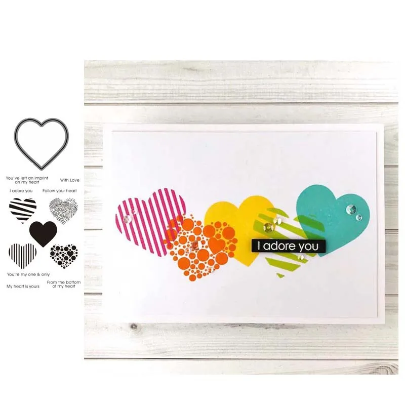 2020 любовь прозрачные штампы и металлические Вырубные Сделай Сам Скрапбукинг