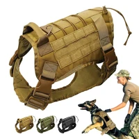 outdoor dog clothes combat training vest tactics nylon waterproof dog handle harness vest water resistant military hunting