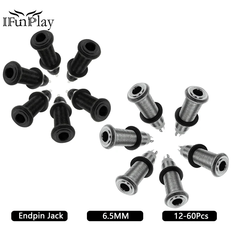 12 шт. в упаковке Электрогитары резьбовой цилиндровый пикап Endpin разъем вход/выход