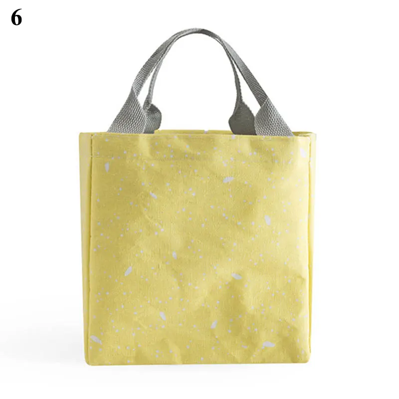 

Student Lunch Bag Classic Warm Sun Hand Carry Cotton Line Lunch Box Insulation Bag Women Men Food Picnic Tote Thermal Bag