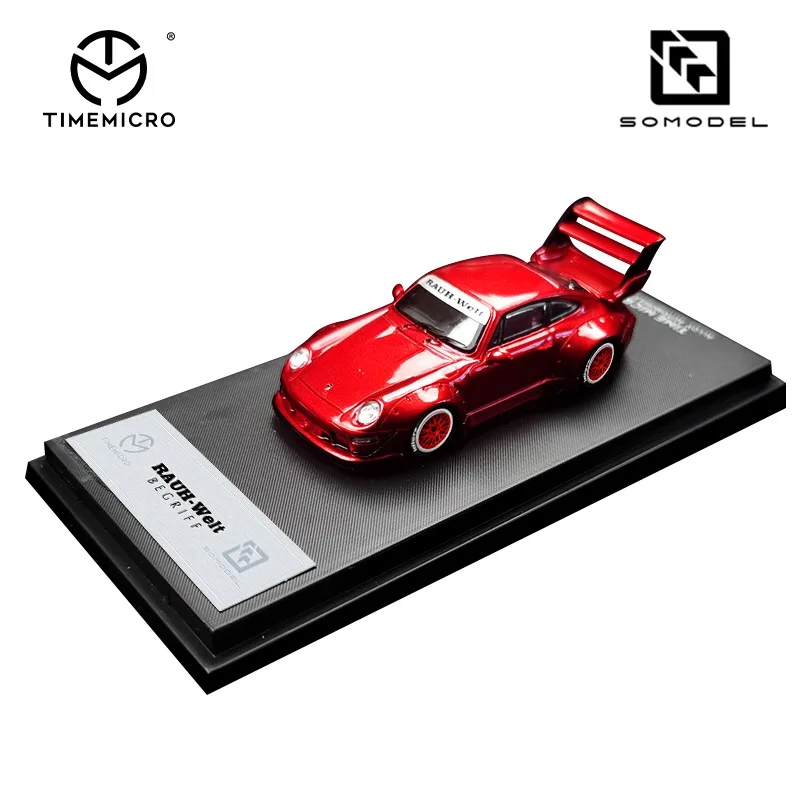 

TimeMicro 1:64 RWB 993 красная модель автомобиля с двойной палубой/GT Wing
