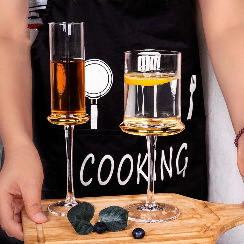 Элегантный стеклянный подсвечник с позолоченным хрустальным стеклом бокал для