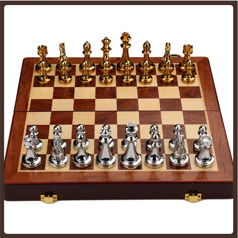 International Original Chess Professional Pieces Metal Ornament Chess Set Tournament Luxury Gry Planszowe Entertainment Games