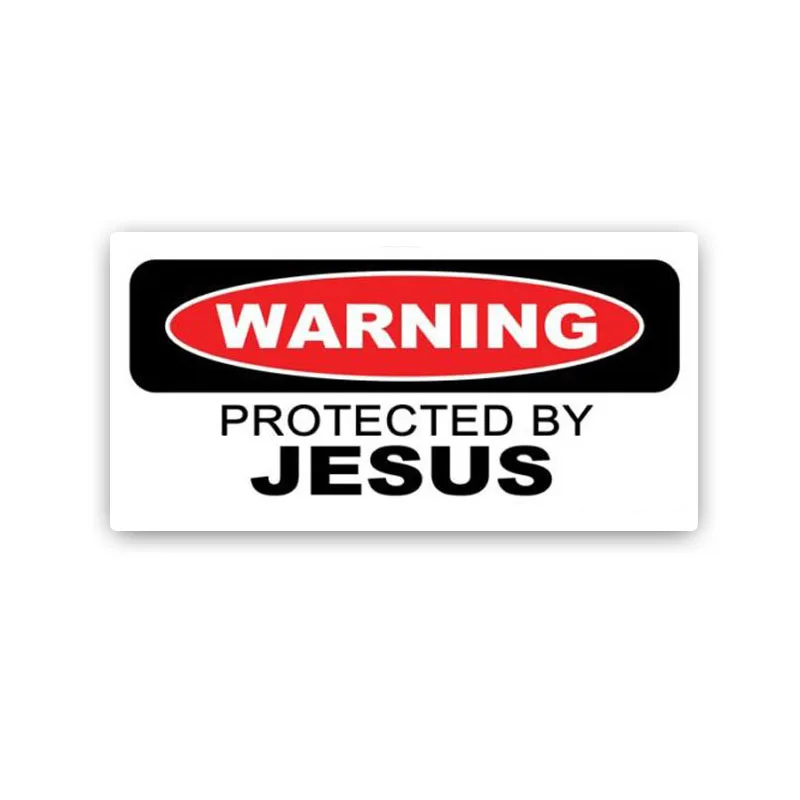 Aliauto Предупреждение автомобиля Стикеры защищены Иисус наклейка аксессуары ПВХ