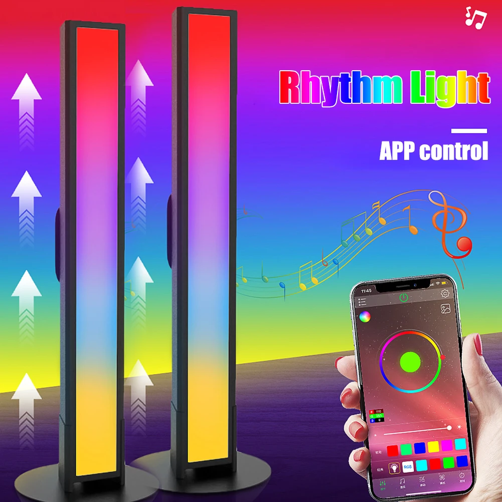 

2 комплекта, автомобильный RGB-светильник с голосовым управлением