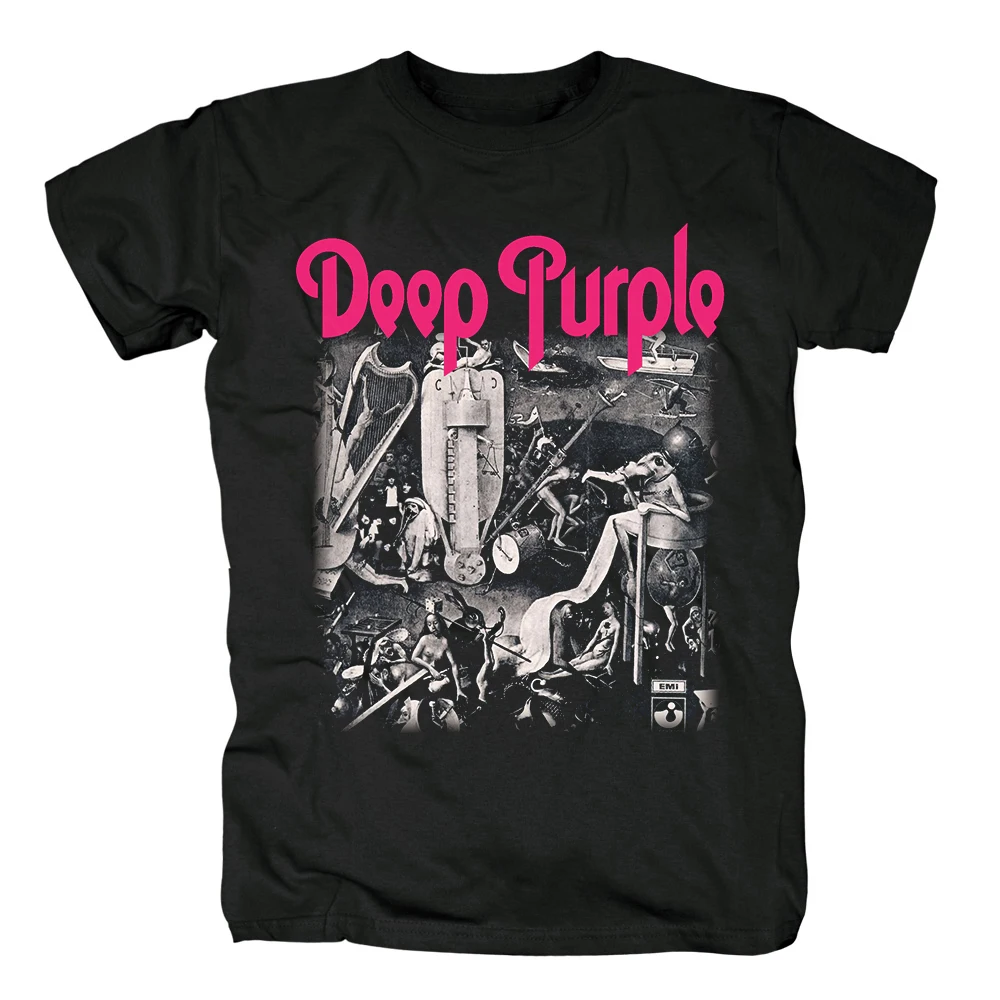 Темно-фиолетовая Мужская черная футболка с коротким рукавом | одежда