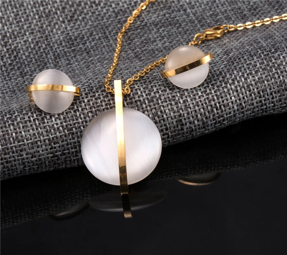 Комплект из колье и серёг нержавеющей стали | Украшения аксессуары