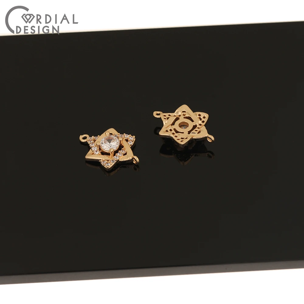 

Cordial Design 50Pcs 12*18MM Jewelry Findings & Components/CZ Charms/Hand Made/DIY Making/Jewelry Accessories/Earring Connectors