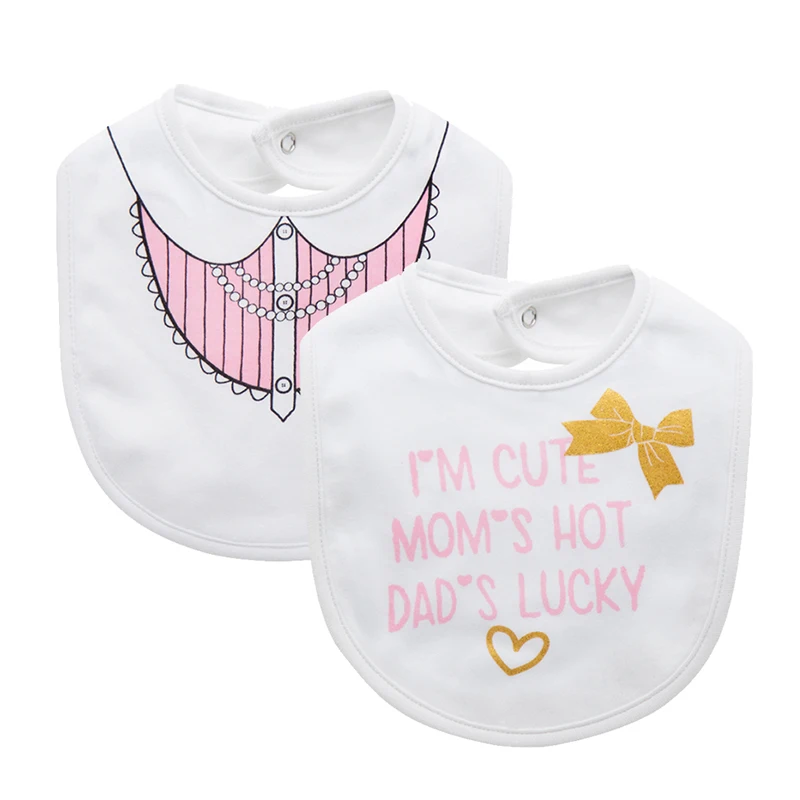 Милые детские нагрудники 2 шт./лот для маленьких мальчиков и девочек Детские