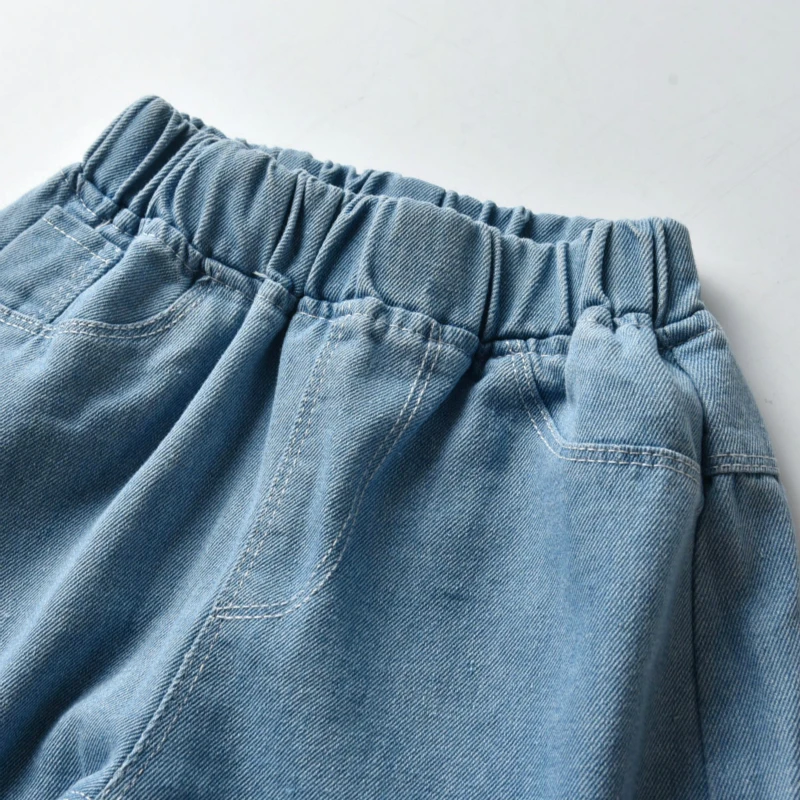 Новые осенние джинсы для маленьких девочек Длинные повседневные джинсовые штаны