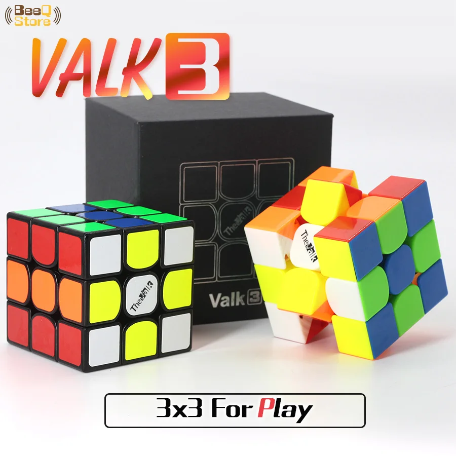 Mofangge valk3 магический куб 3x3x3 3 слоя 56 мм головоломка Magico Cubo черная липкая