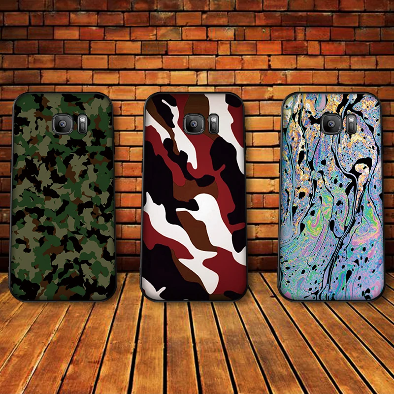 Камуфляжной расцветки камуфляж мягкий силиконовый чехол для телефона Samsung Galaxy S6