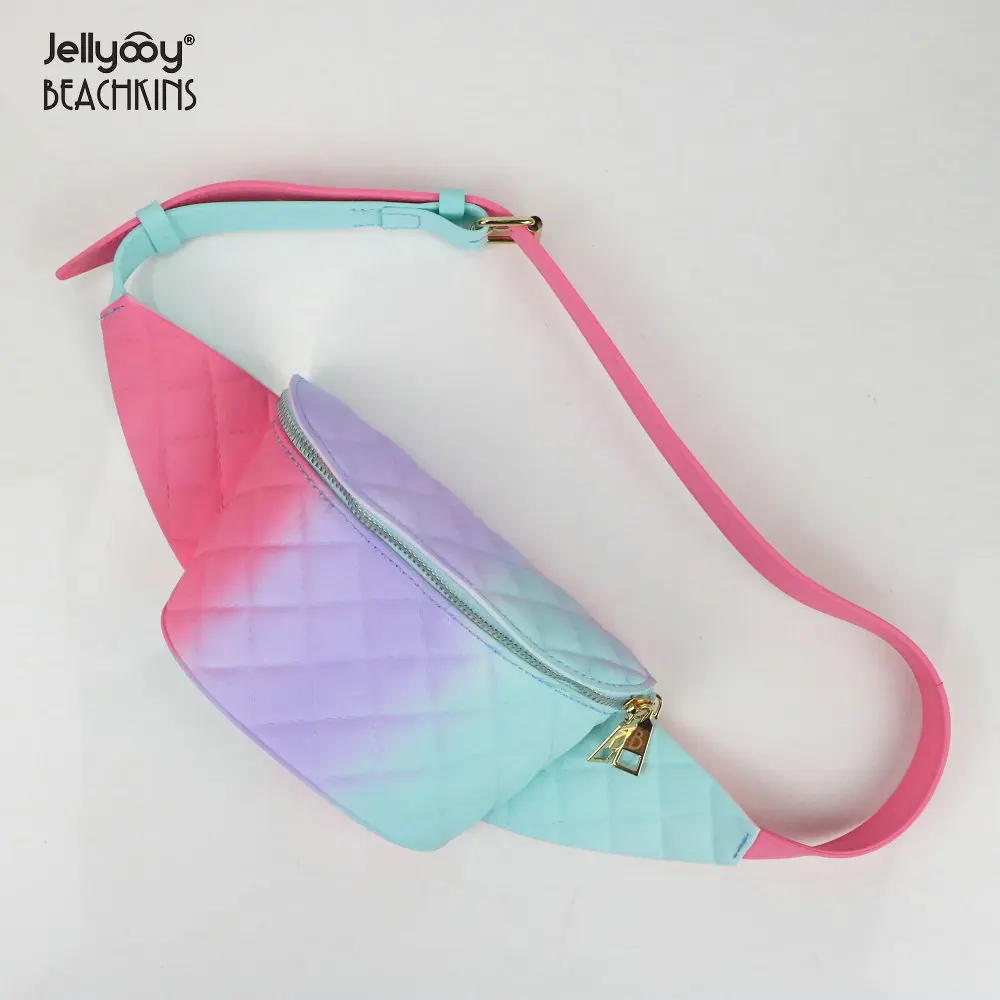 

Bags of Women 2021 New Style PVC Leather Color Female Bag Matte Matte Color Jelly Bag Rhombus Belt Bag