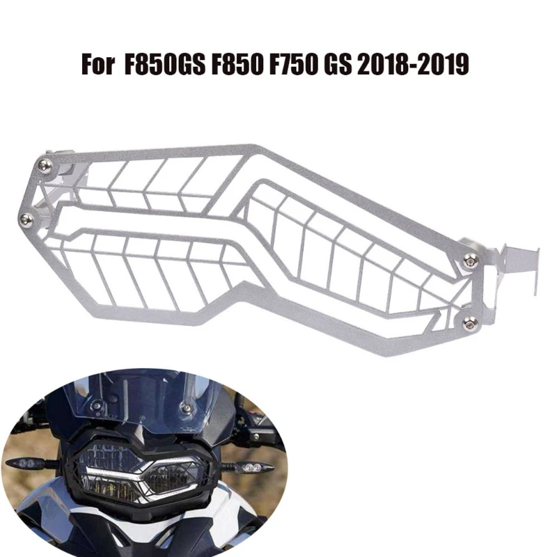 

Motorbike Headlight Guard Grille Metal Light Bracket Protector for F750GS F850GS