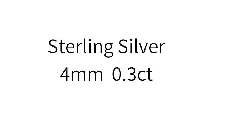 silver 0.3ct 18 К белое золото серьги-гвоздики с муассанитом серьги белый Муассанит 1.0CT 6,5 мм Помолвочные Свадебные для женщин - Цвет камня: silver 0.3ct