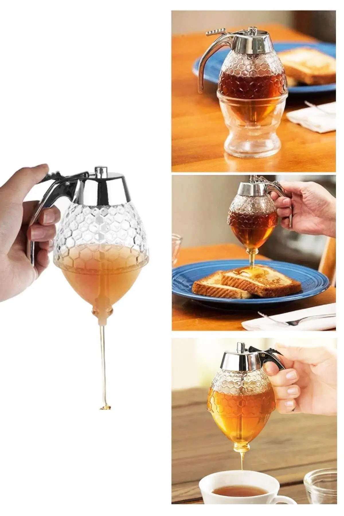 Мед молоко диспенсер для кунжутной пасты мелассы стеклянная банка меда 3 шт. с