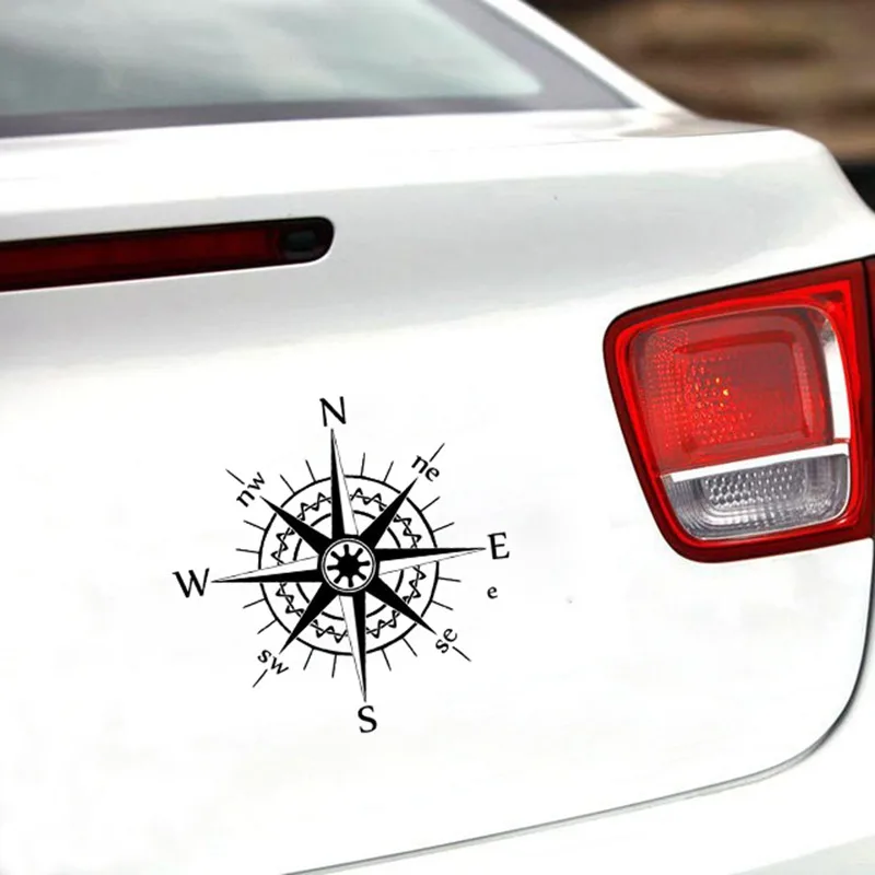 

Car Sticker Vinyl 16cm*16cm NSWE Compass Wind Rose Bardian Funny Car Sticker Laser Motorcycle Car Styling