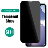 2pcsanti spy protective glass privacy screen protector for iphone 12 pro max mini 7 plus 8 phone glass