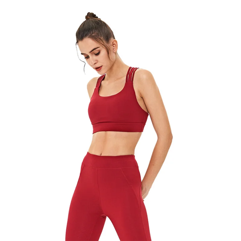 

Новинка, Летнее спортивное нижнее белье для фитнеса, женский бюстгальтер для йоги с красивой спинкой, сексуальный бюстгальтер, Быстросохну...