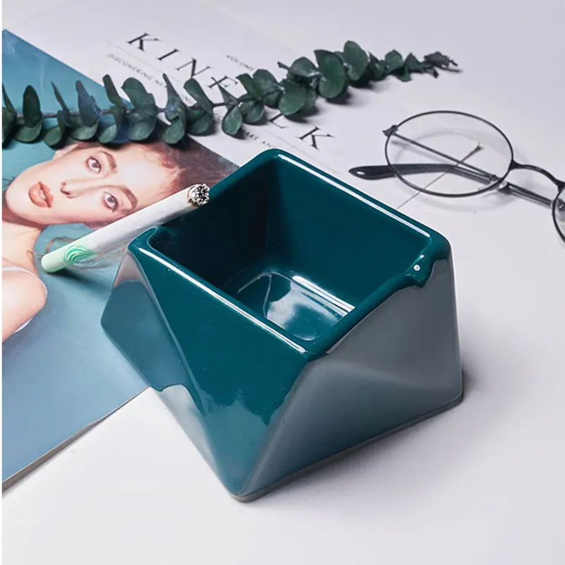 Керамическая пепельница для дома Скандинавская с крышкой Декор декоративная