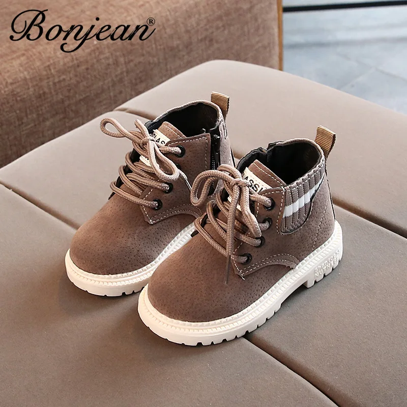 Осень/Зима 2020 плюшевые детские ботинки повседневная обувь Martin для мальчиков и