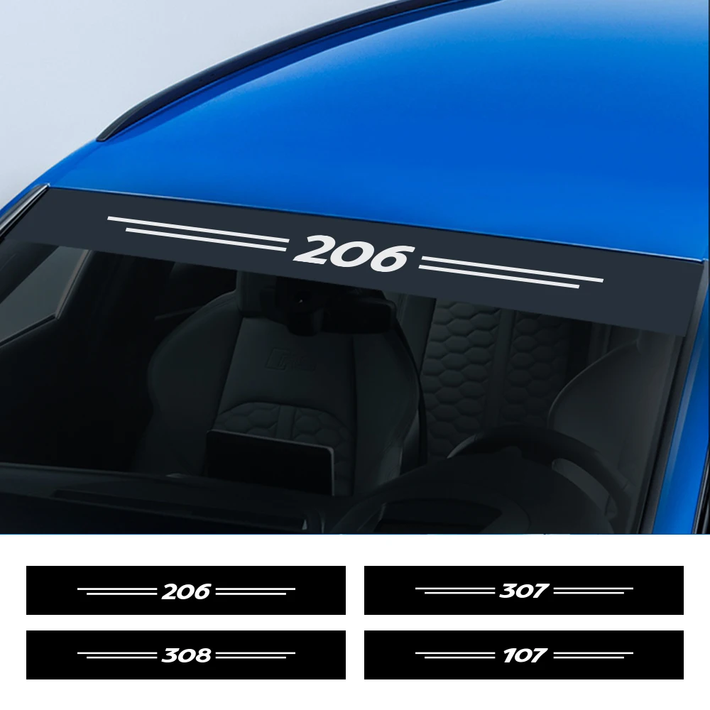 Отражательные переводные наклейки лобового стекла автомобиля для Peugeot 307 206 308 407