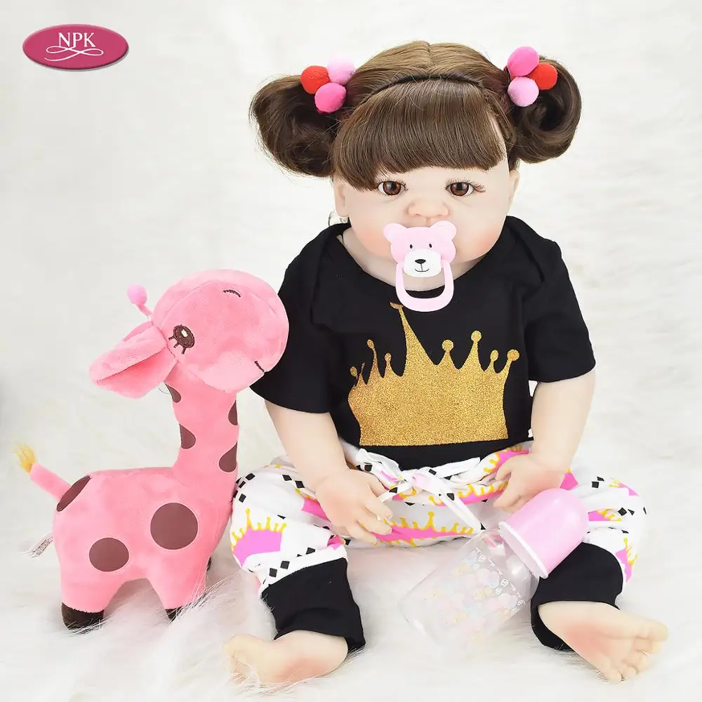 55 см силиконовая кукла реборн на все тело Игрушки для ванны девочек реалистичные