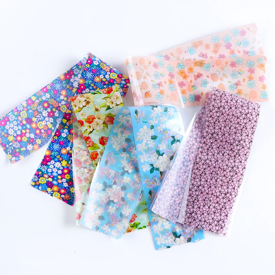 MSHARE Цветочные Фольга для ногтей Стикеры звездное небо звезды 16 шт|Стикеры и