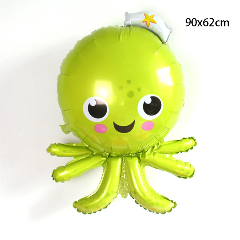 

Birthday party balloon set, sea animal theme, mermaid-shaped aluminum foil balloon, children's toy hydrogen balloon