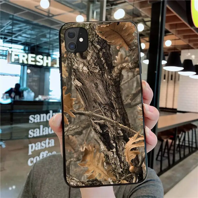 Чехол для телефона Realtree с камуфляжным рисунком настоящего дерева iphone 13 12 11 Pro Max Mini