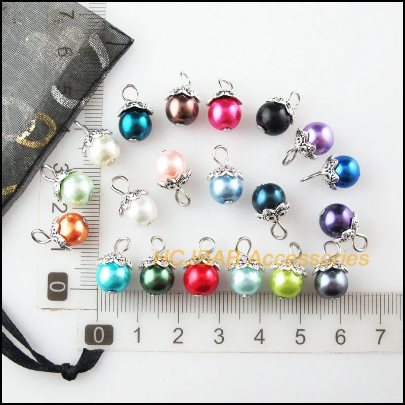 20 шт. тибетские серебряные подвески 8 х15 мм